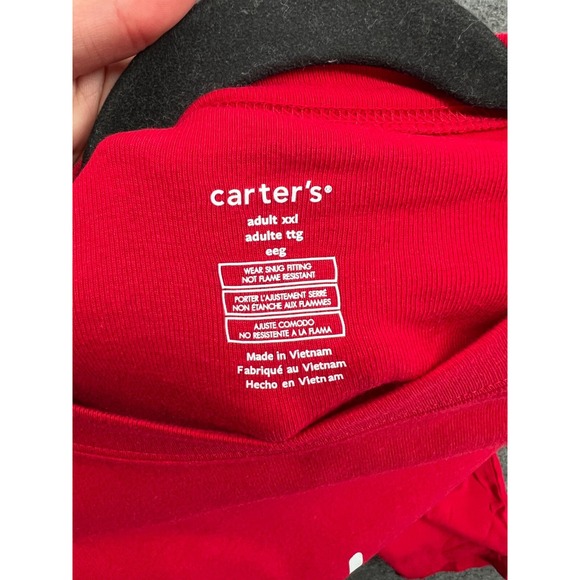 NEW Carter's Pajama Set Adult Unisex 2XL Christmas Top Pants 2-Piece Ho Ho NWT - Picture 5 of 16